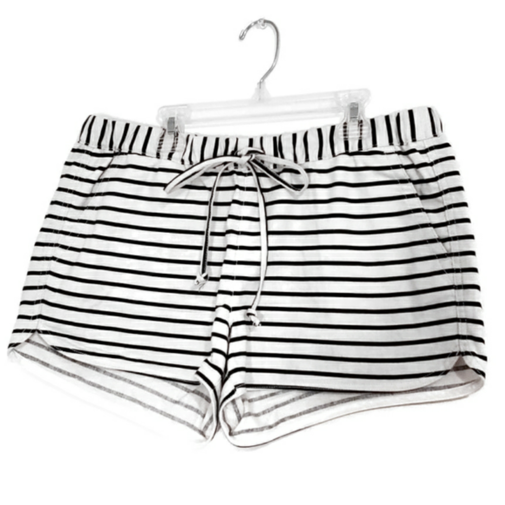 J Crew Striped Navy Blue and Cream Shorts Size S
